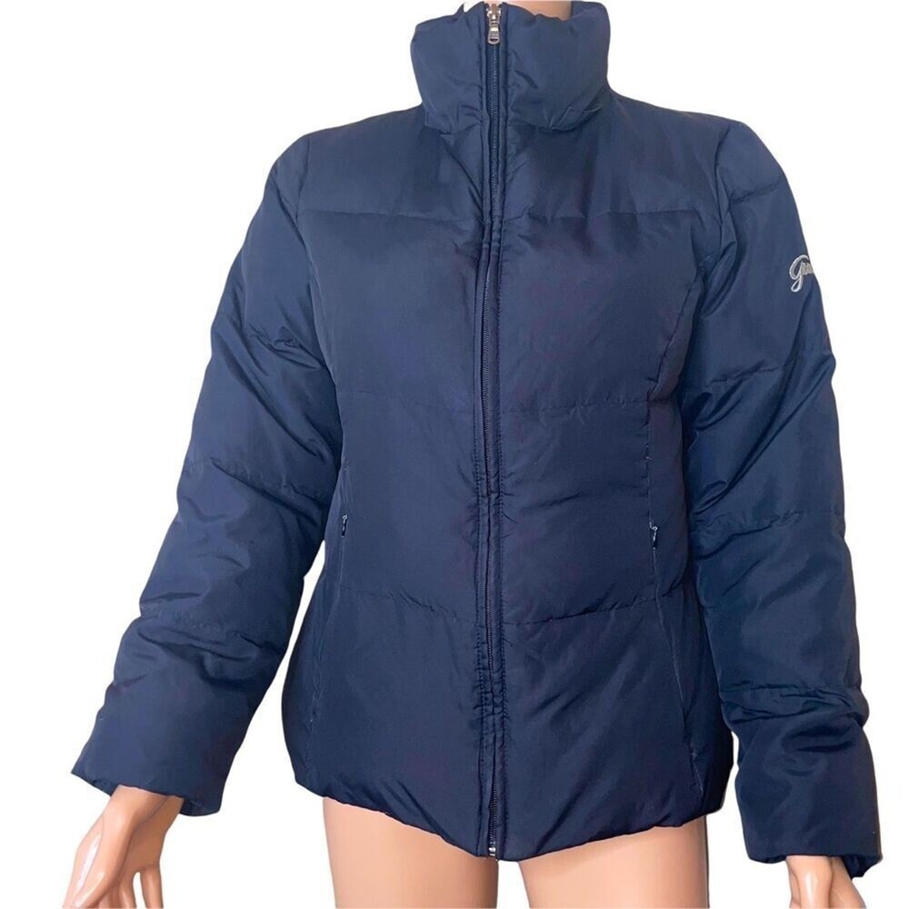 Guess women’s puffer coat jacket in black zip up SZ Sm black down full zip - Picture 2 of 12